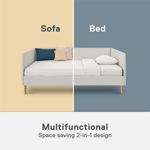 DHP Alicent Upholstered Daybed - Light Gray - Full