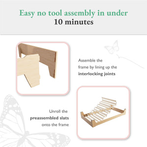 Little Seeds Alessi Toddler Montessori Flip Bed, Natural - Natural