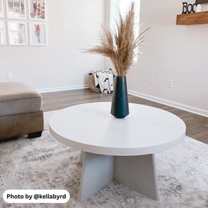 Ameriwood Home Liam Round Coffee Table - Plaster