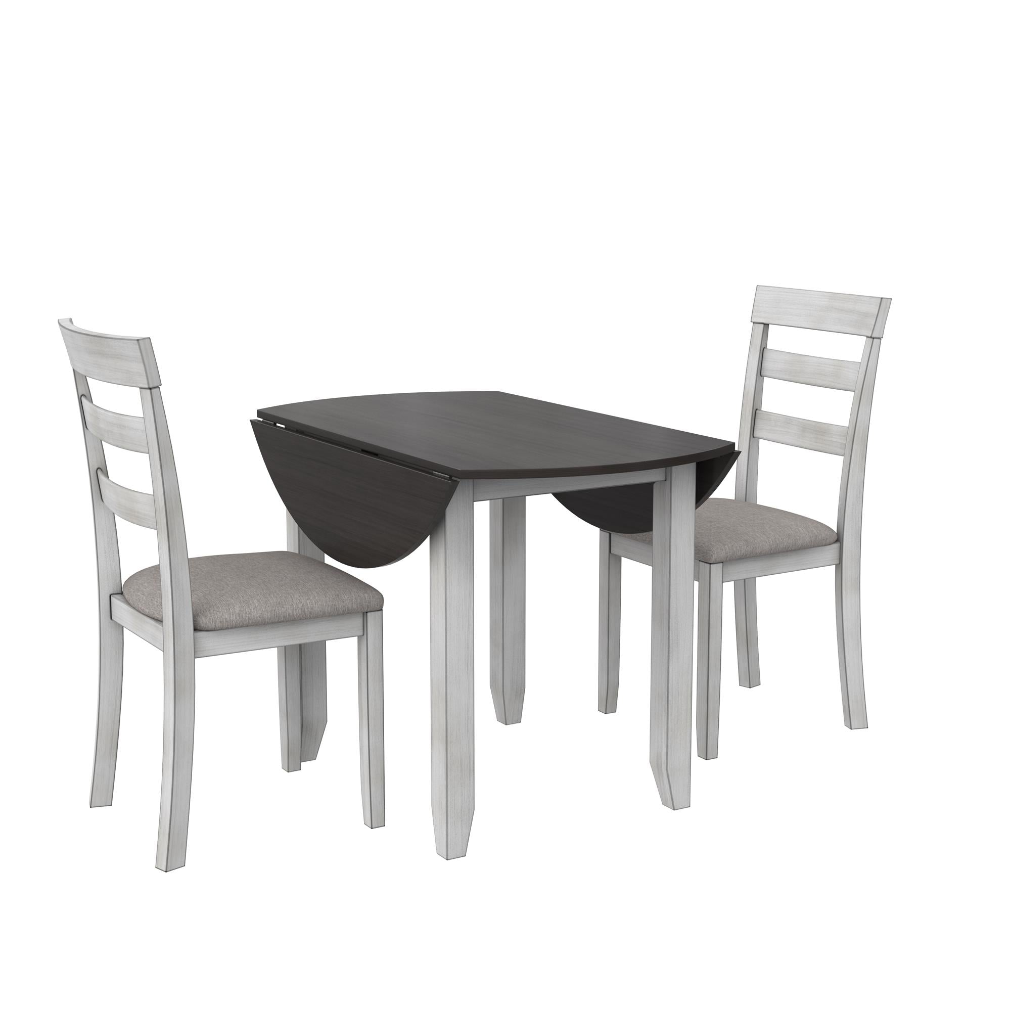 DHP Jersey 3-Piece Drop Leaf Wood Dining Set - Oyster