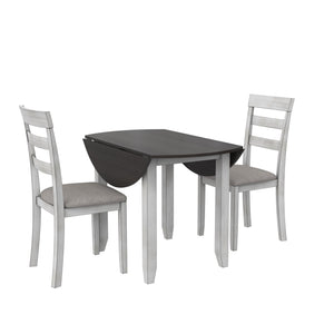 DHP Jersey 3-Piece Drop Leaf Wood Dining Set - Oyster