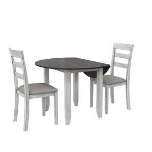 DHP Jersey 3-Piece Drop Leaf Wood Dining Set - Oyster