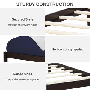 DHP Braylon Twin Size Bed Frame - Espresso - Twin