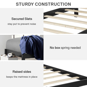 DHP Braylon Twin Size Bed Frame - Black - Twin