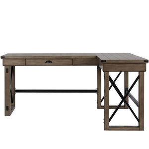 Ameriwood Home Wildwood L-Shaped Desk with Lift Top - Rustic Gray