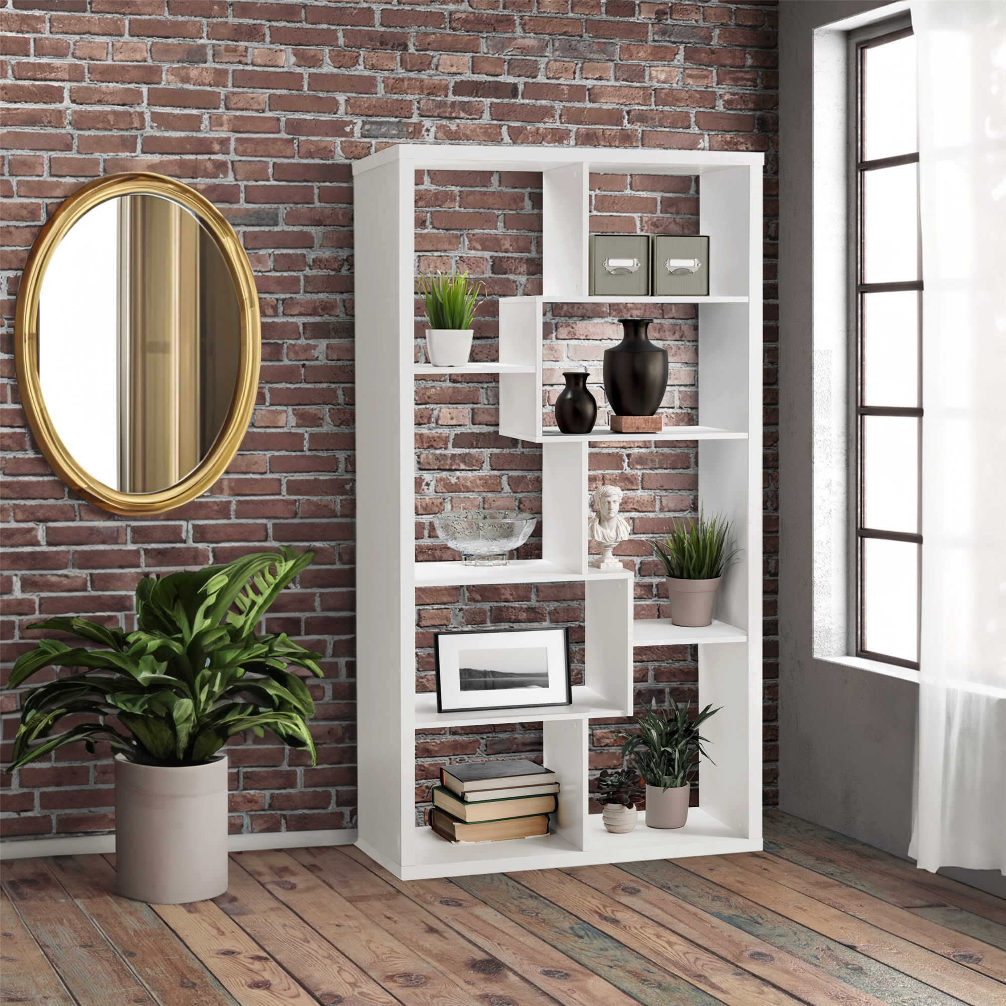 Ren Home Leva Tall Bookcase - White