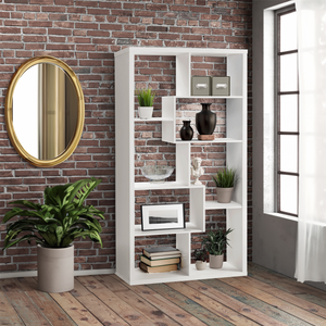 Ren Home Leva Tall Bookcase - White