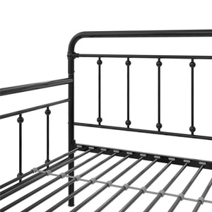 DHP Locky Metal Daybed with Pop Up Trundle - Black - Twin-Over-Twin