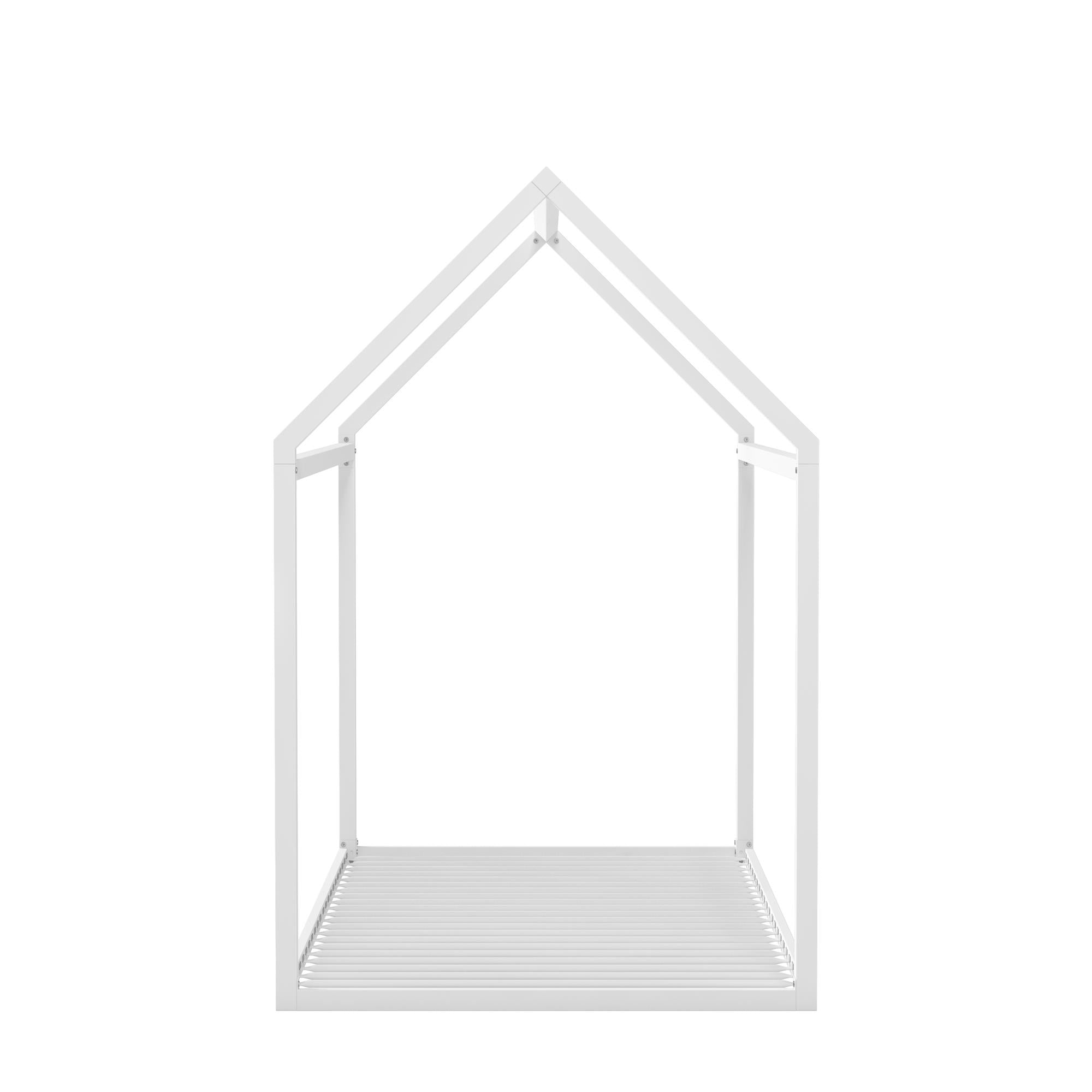 Max & Finn Skyler Metal House Bed - White - Twin