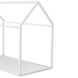 Max & Finn Skyler Metal House Bed - White - Twin