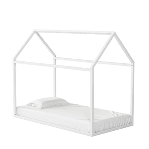 Max & Finn Skyler Metal House Bed - White - Twin