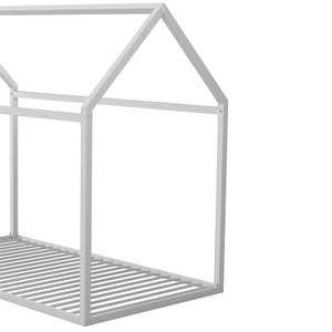 Max & Finn Skyler Metal House Bed - Dove Gray - Twin