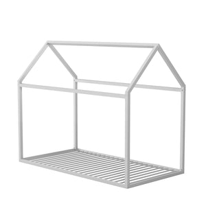 Max & Finn Skyler Metal House Bed - Dove Gray - Twin