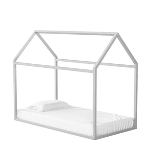 Max & Finn Skyler Metal House Bed - Dove Gray - Twin