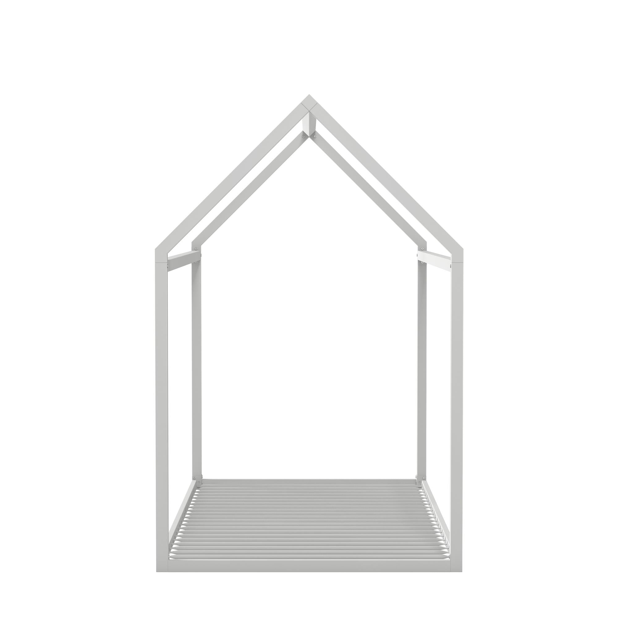 Max & Finn Skyler Metal House Bed - Dove Gray - Twin