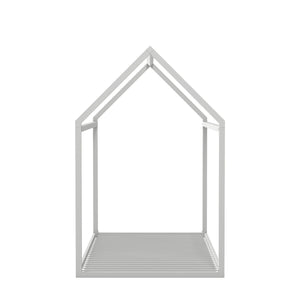 Max & Finn Skyler Metal House Bed - Dove Gray - Twin