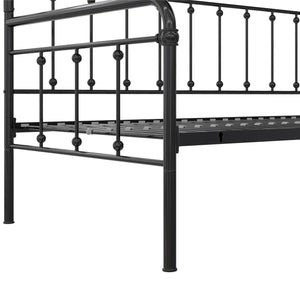 DHP Locky Metal Daybed with Pop Up Trundle - Black - Twin-Over-Twin
