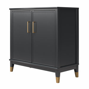 Westerleigh 2-Door Accent Cabinet, Black - Black
