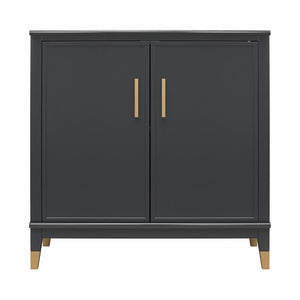 Westerleigh 2-Door Accent Cabinet, Black - Black
