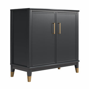 Westerleigh 2-Door Accent Cabinet, Black - Black