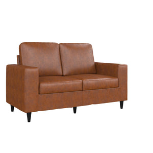 DHP Cooper Loveseat - Camel Faux Leather