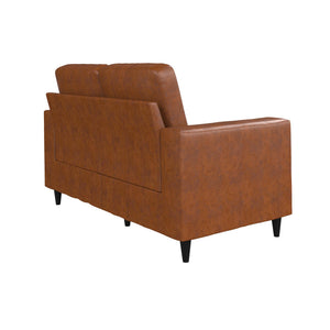DHP Cooper Loveseat - Camel Faux Leather