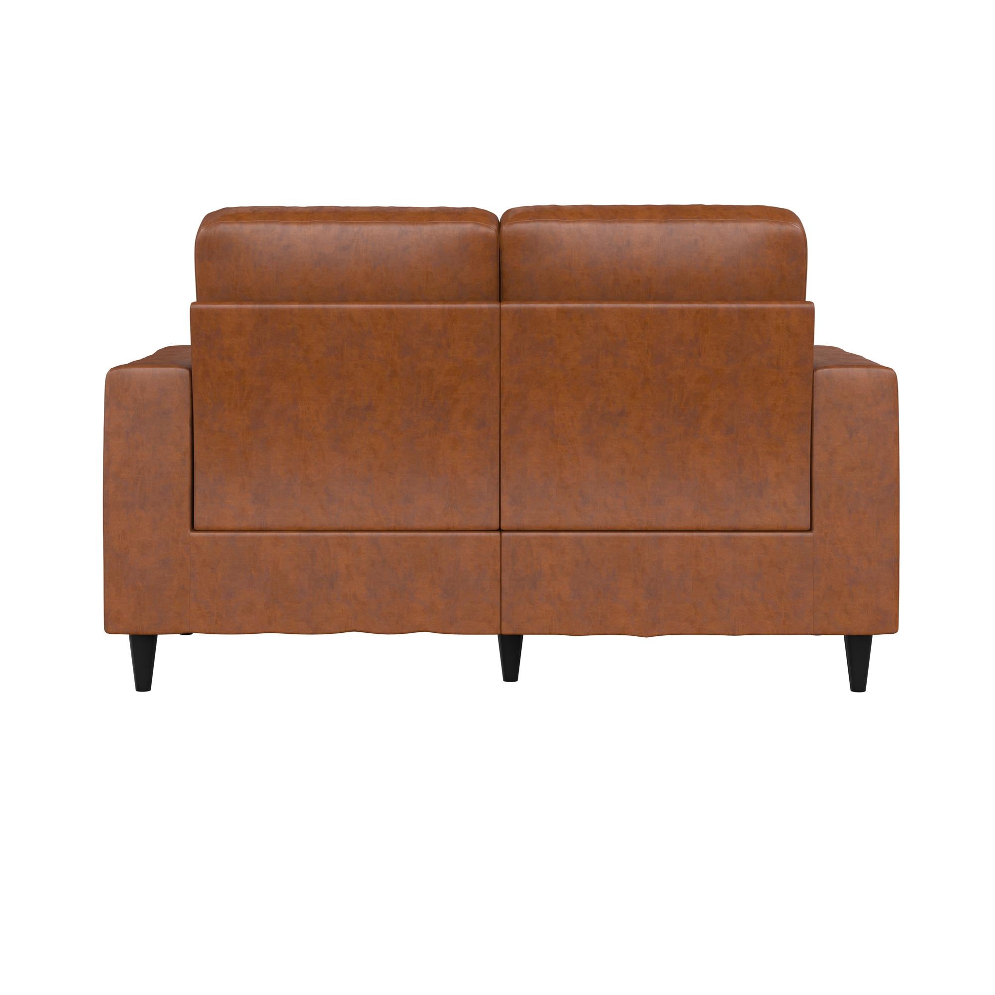 DHP Cooper Loveseat - Camel Faux Leather