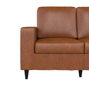 DHP Cooper Loveseat - Camel Faux Leather