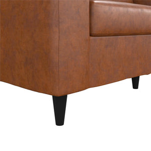 DHP Cooper Loveseat - Camel Faux Leather