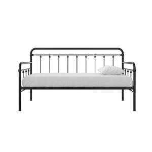 DHP Locky Metal Daybed with Pop Up Trundle - Black - Twin-Over-Twin