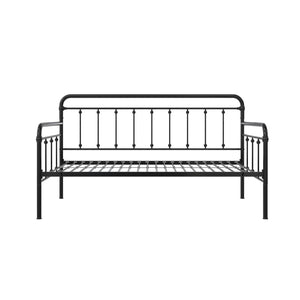 DHP Locky Metal Daybed with Pop Up Trundle - Black - Twin-Over-Twin