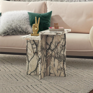 CosmoLiving Brielle Accent Table - Onyx Marble