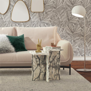 CosmoLiving Brielle Accent Table - Onyx Marble