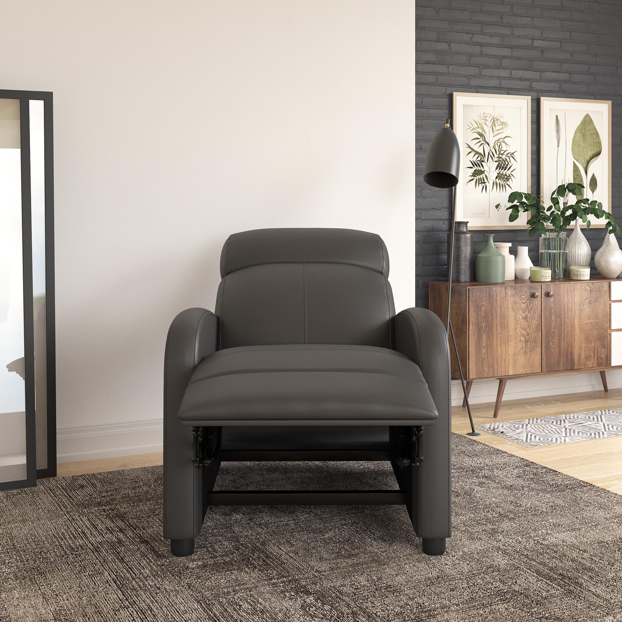 DHP Moby Pushback Recliner - Gray