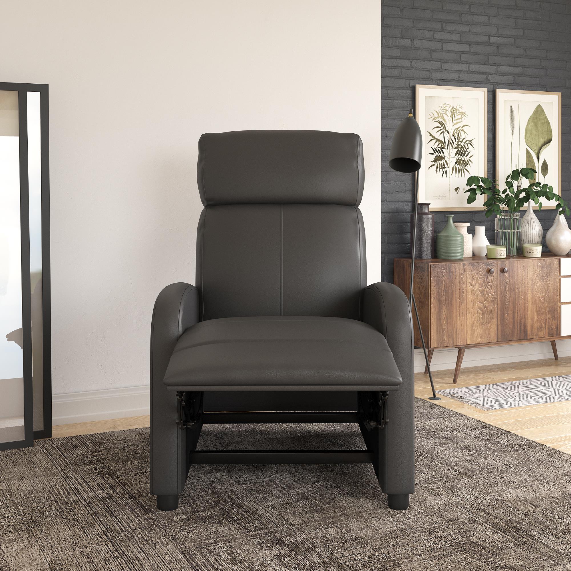 DHP Moby Pushback Recliner - Gray