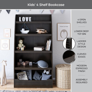Ameriwood Home Mia Kids' 4 Shelf Bookcase - Espresso