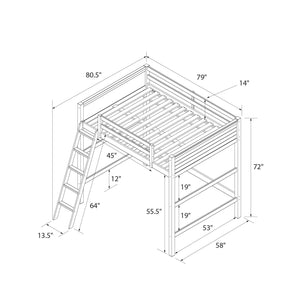 DHP Denver Kids' Loft Bed - Gray - Full