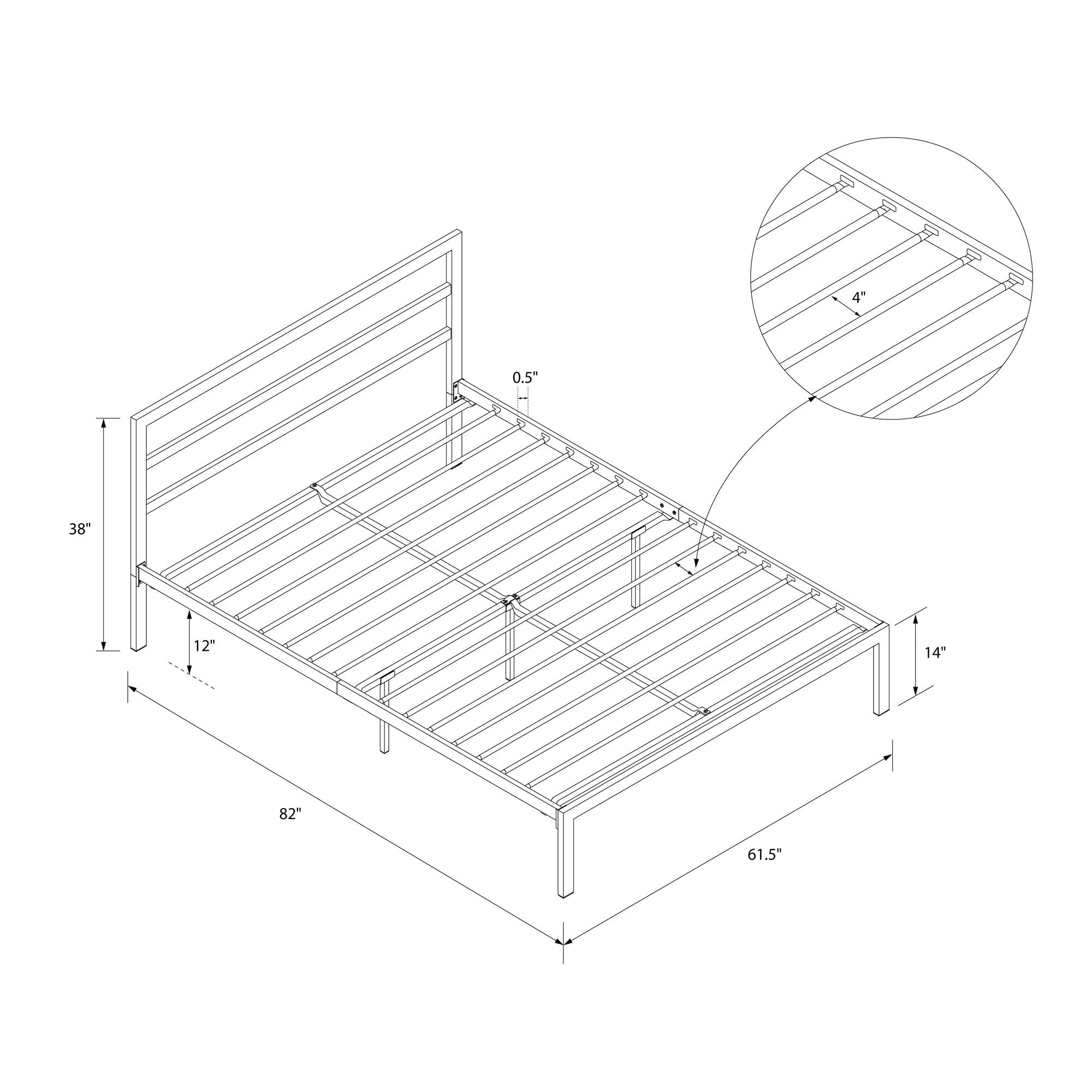 Signature Sleep Premium Modern Platform Bed - Black - Queen