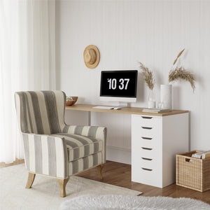 DHP Reva Accent Chair - Gray Stripe