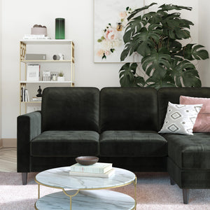 CosmoLiving Strummer Reversible Sectional Sofa - Black