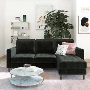 CosmoLiving Strummer Reversible Sectional Sofa - Black