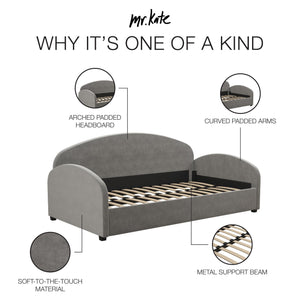 Mr. Kate Moon Upholstered Daybed - Light Gray - Twin