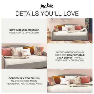 Mr. Kate Moon Upholstered Daybed - Light Gray - Twin