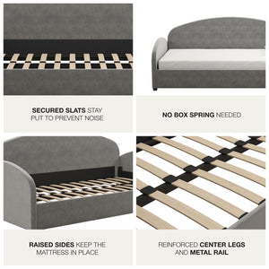 Mr. Kate Moon Upholstered Daybed - Light Gray - Twin