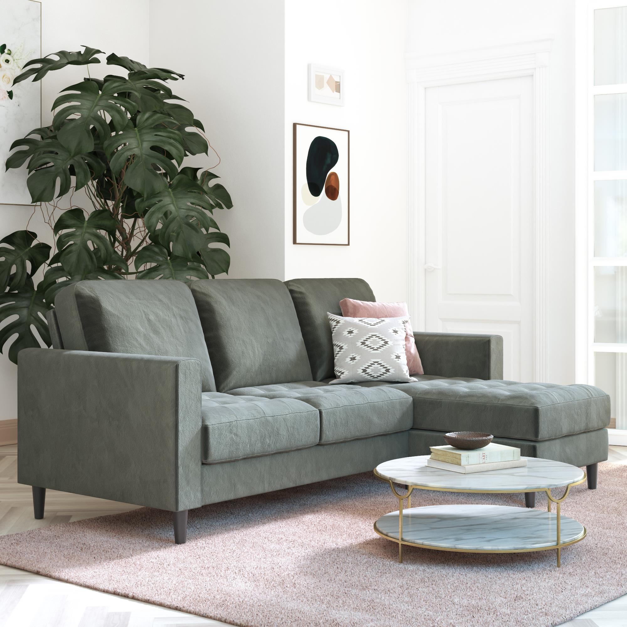 CosmoLiving Strummer Reversible Sectional Sofa - Gray