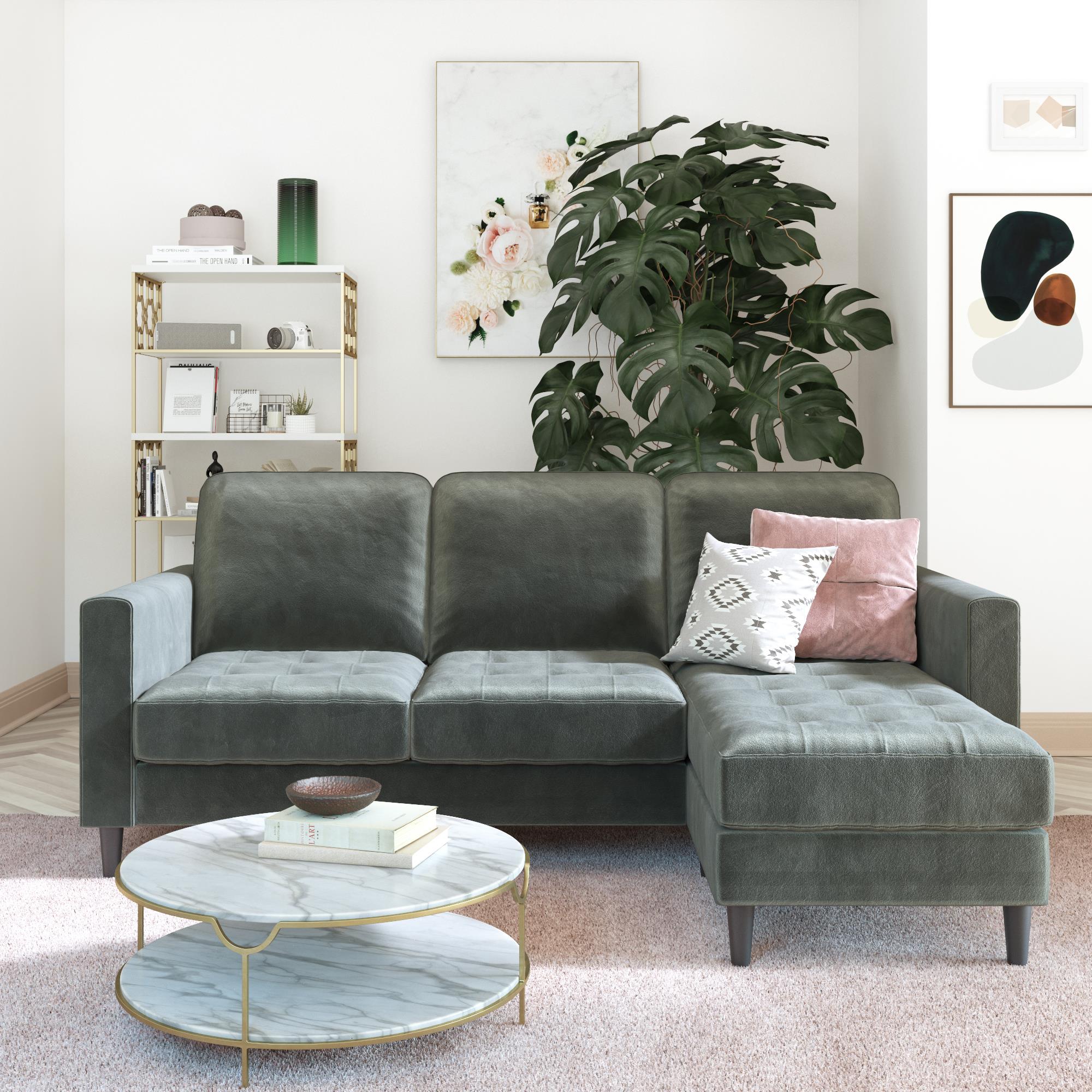 CosmoLiving Strummer Reversible Sectional Sofa - Gray