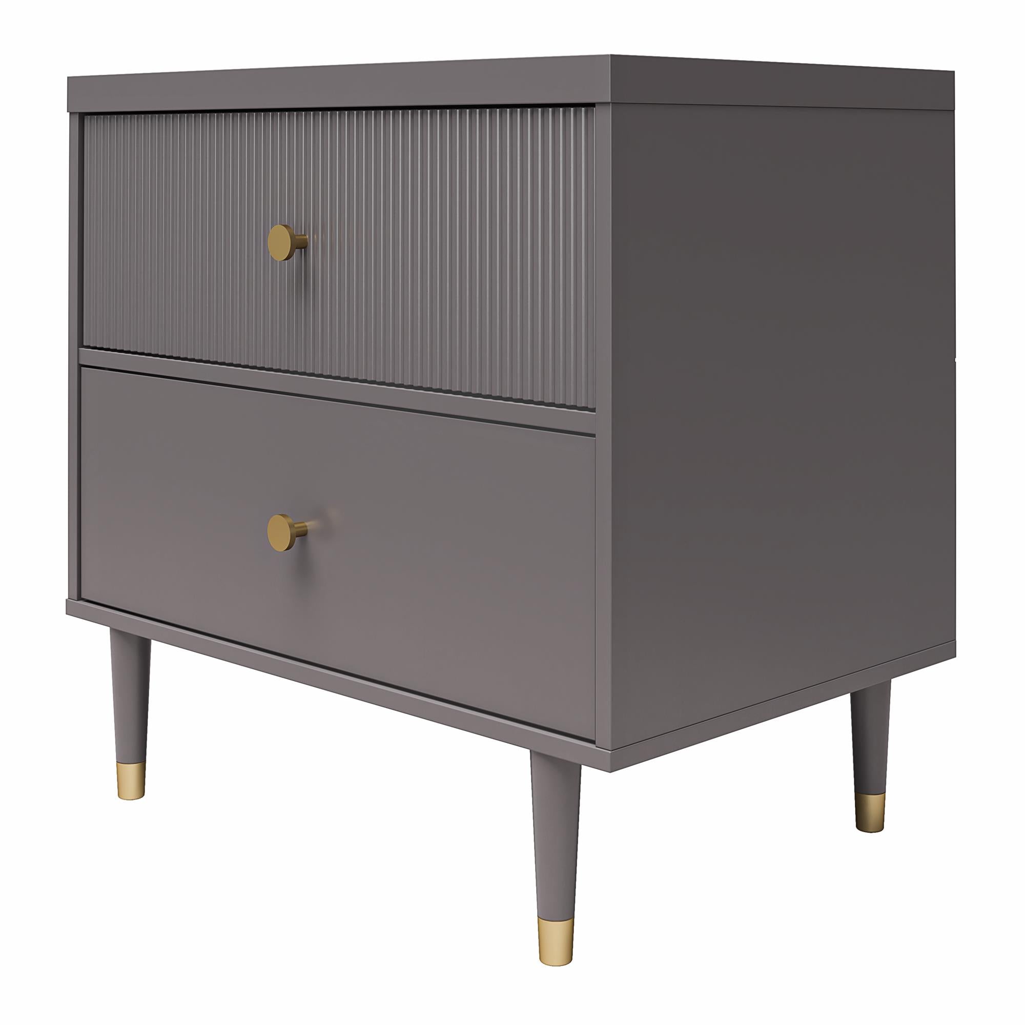 CosmoLiving Elizabeth Nightstand - Graphite Grey