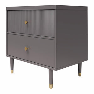 CosmoLiving Elizabeth Nightstand - Graphite Grey