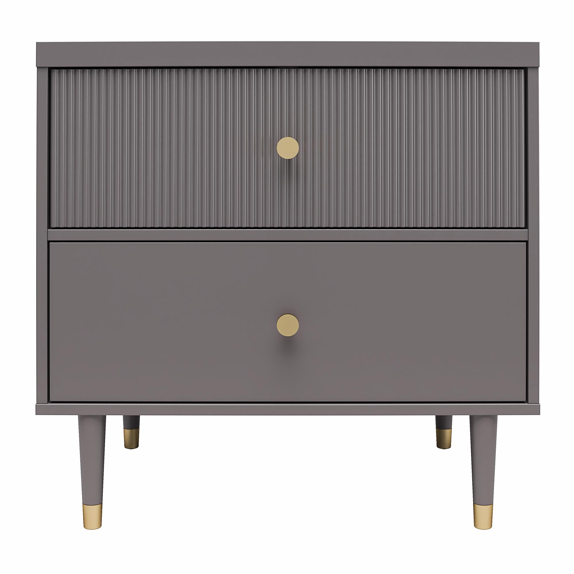 CosmoLiving Elizabeth Nightstand - Graphite Grey