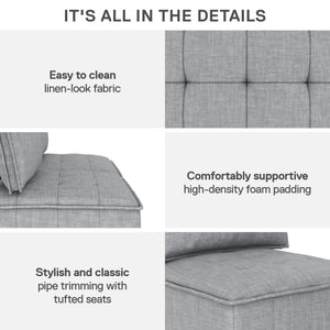 DHP Darcy Armless Chair for Modular Sectional Sofa - Gray